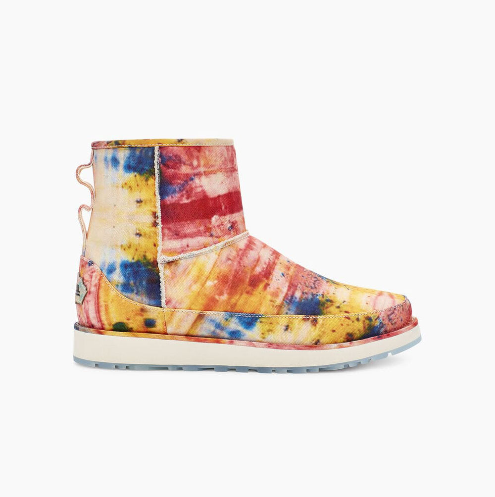 UGG X Ovadia Classic Mini Tie Dye Multicolor Slippers for Men (RPGH46538)